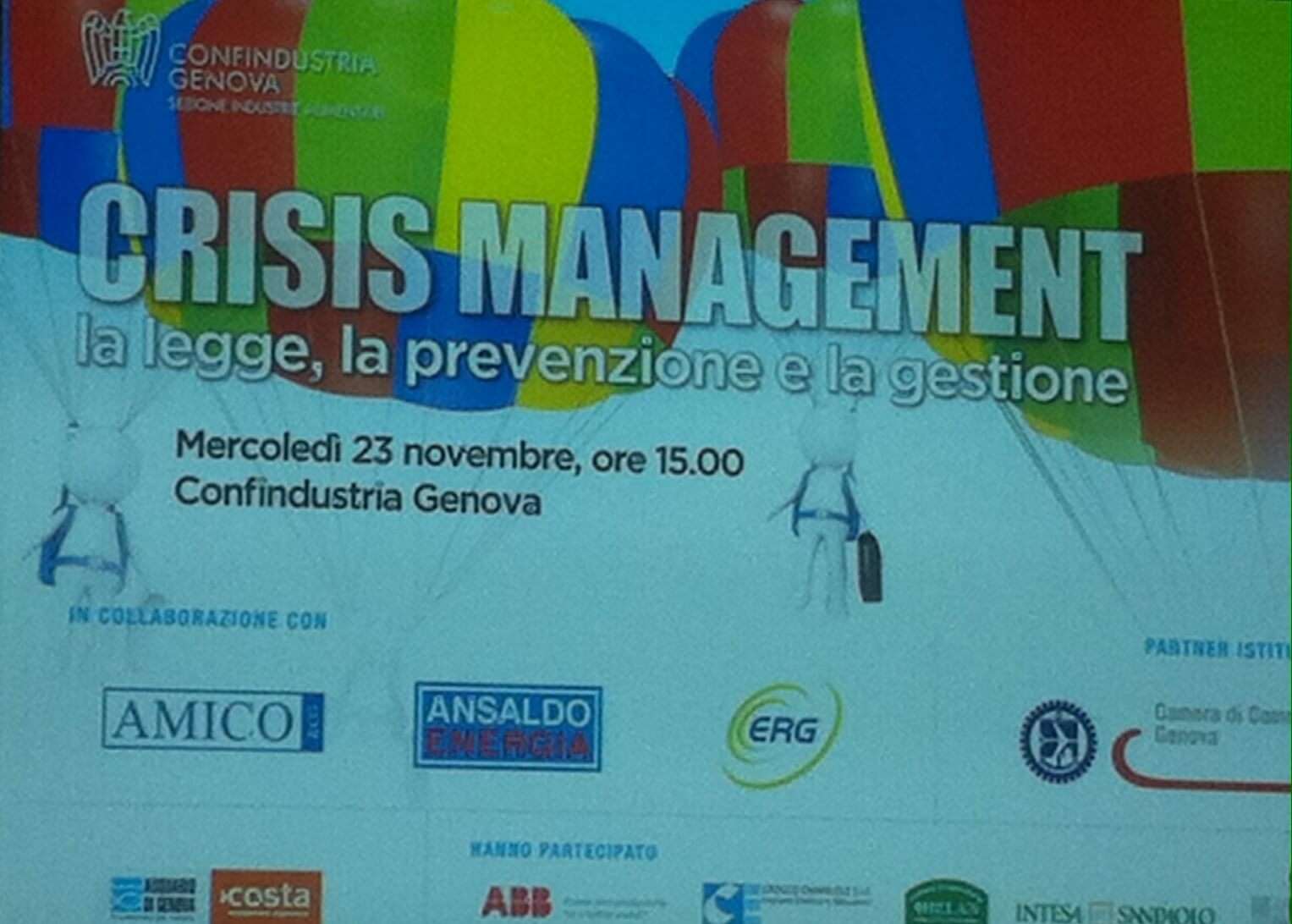 Genova, Confindustria: la gestione della crisi aziendale parte dalla difesa della reputazione