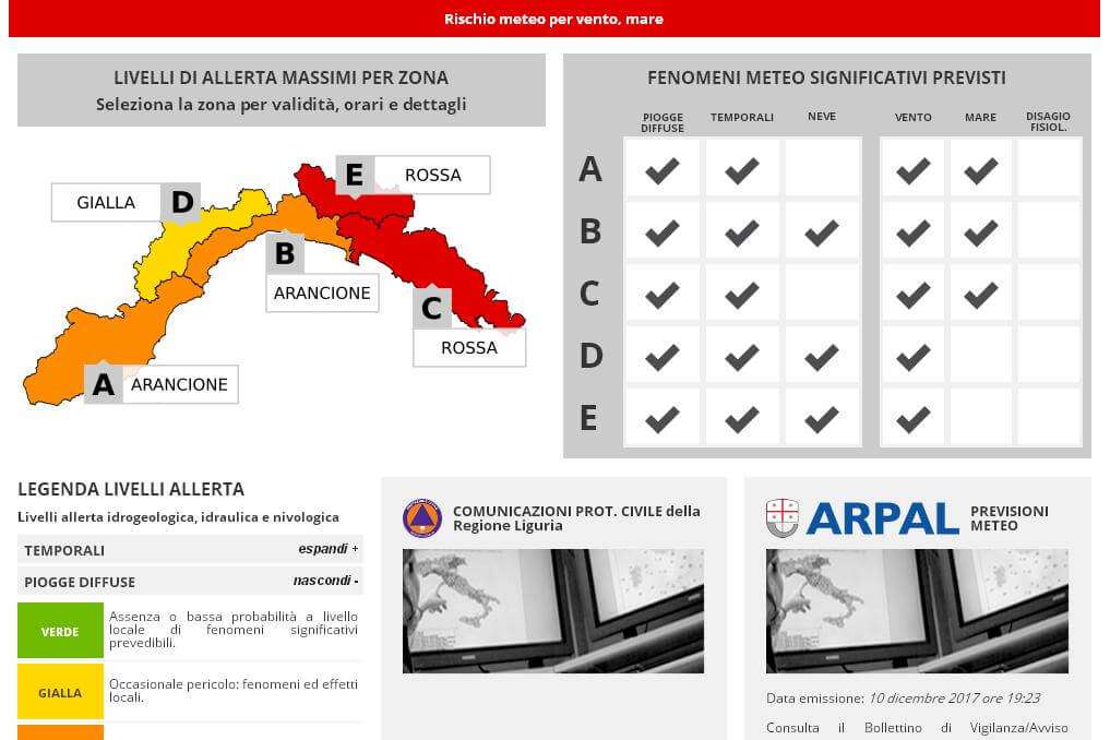 Maltempo In Liguria, Diversi Livelli Di Allerta | Liguria Business Journal