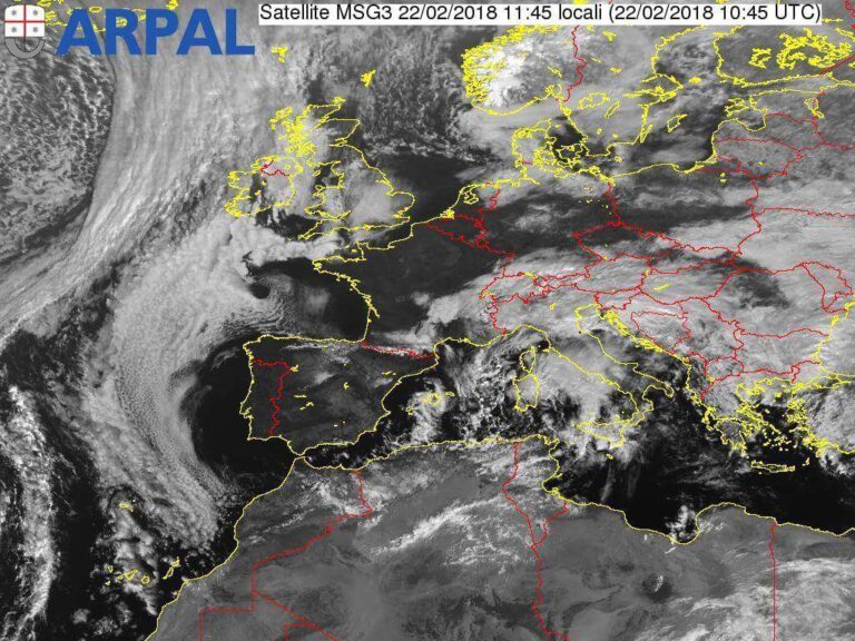 Arpal, allerta neve prolungata a venerdì 23 febbraio