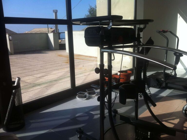 Uno degli attrezzi della palestra di Rinascita Vita