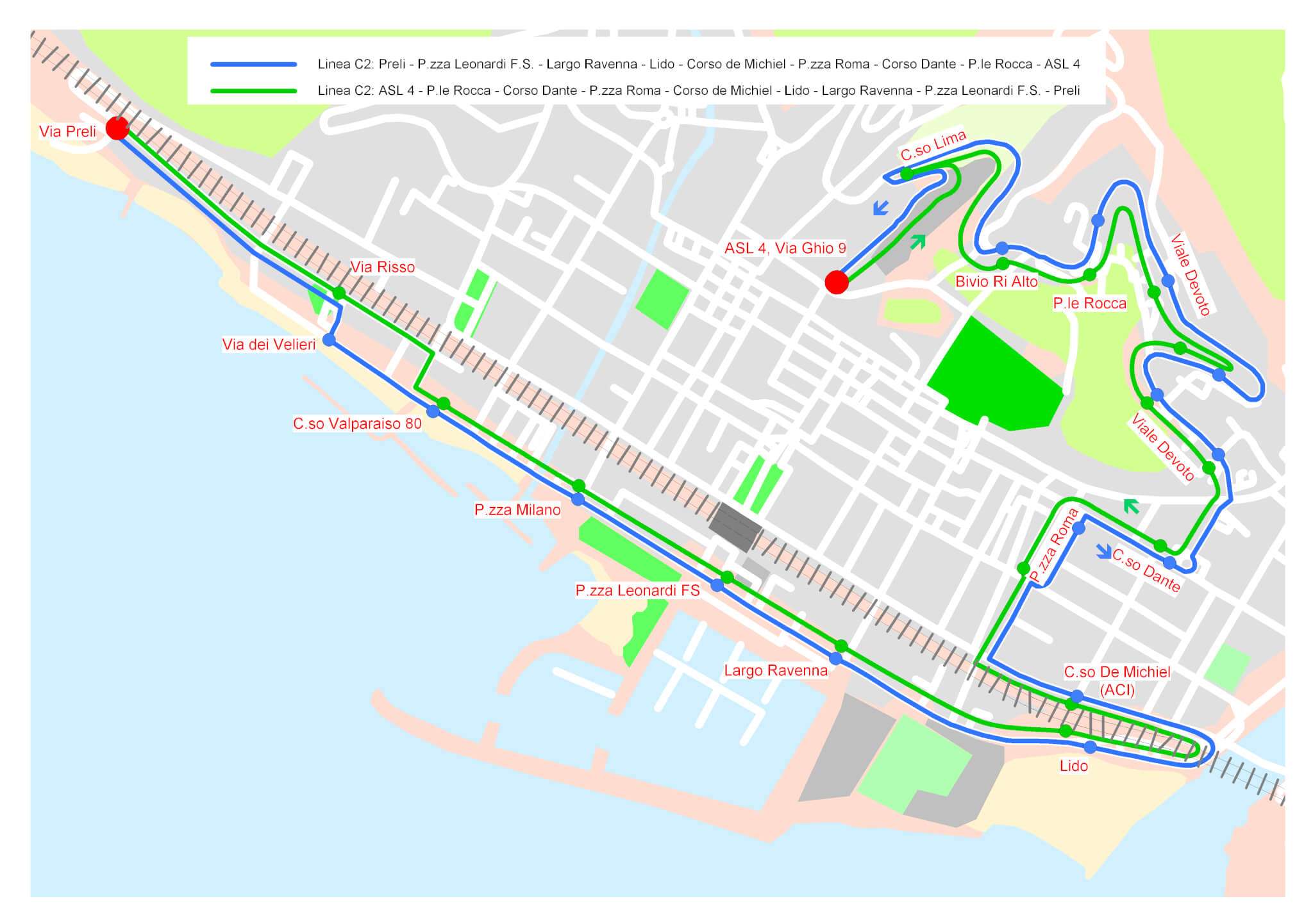 Chiavari, risultati positivi per la nuova linea C2