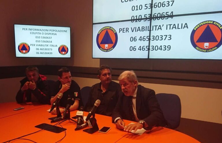 Ponte Morandi, Toti: «Nelle prossime ore verifiche su causa disastro»