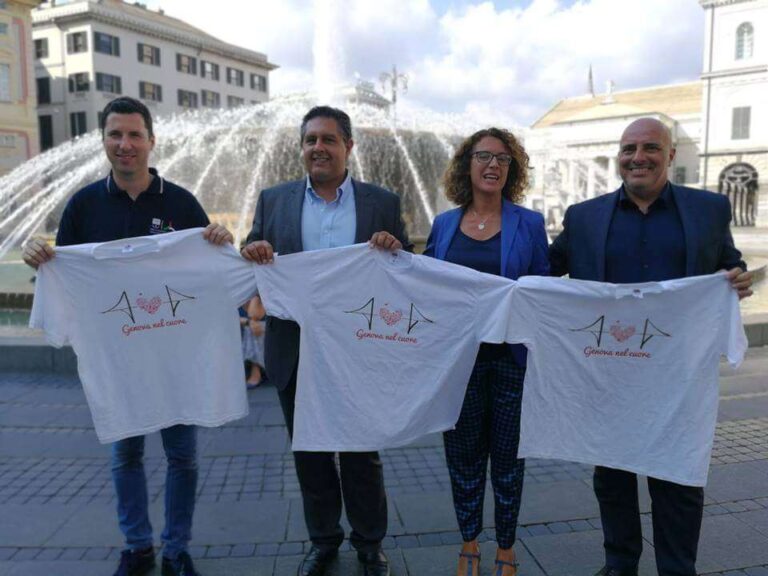 Ponte Morandi: a breve in vendita magliette con logo “Genova nel cuore”