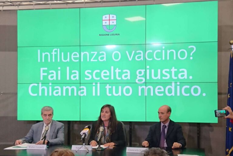 Influenza: attesi 5 milioni di italiani a letto, in Liguria solo la metà degli over 65 si vaccina