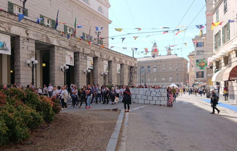 val polcevera striscione muro