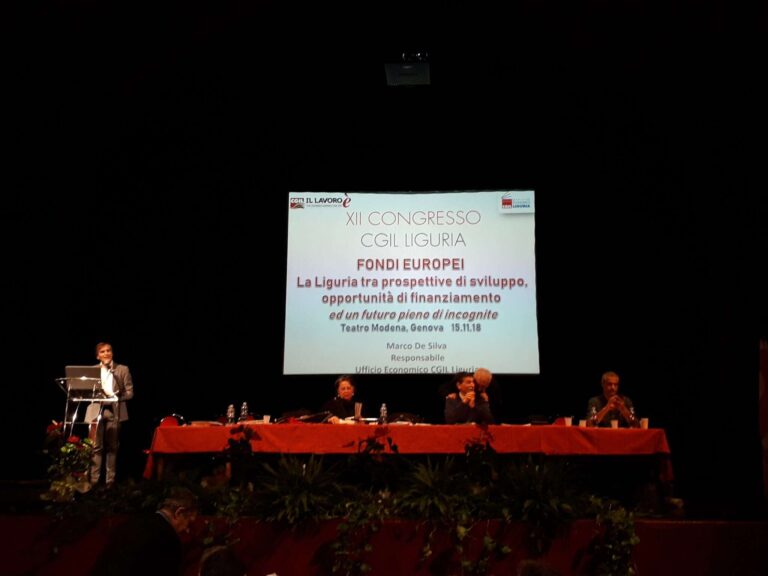 Fondi Ue a rischio con procedura di infrazione. De Silva (Cgil): «La Liguria dovrebbe rinunciare a 1 mld»