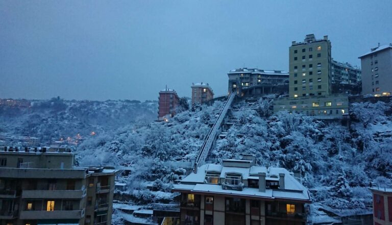 Liguria, allerta neve dalle 21 di oggi
