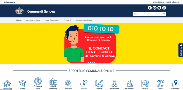 Comune di Genova, online il nuovo sito internet