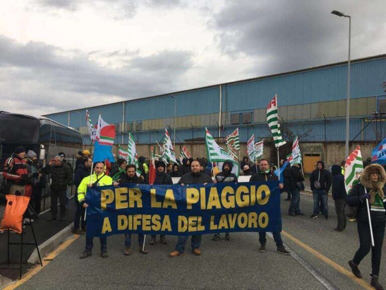 Piaggio Aero: dal 2 maggio lavoratori in cassa integrazione, esclusi i reparti motori e service