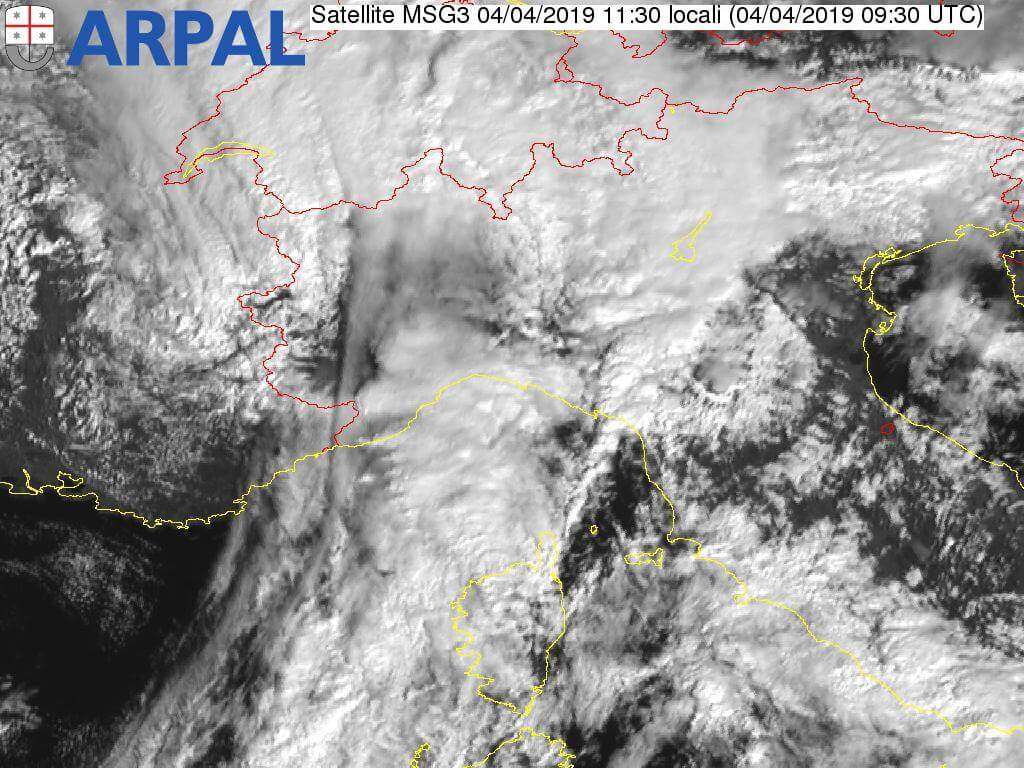 Arpal: prolungata l’allerta meteo gialla per temporali