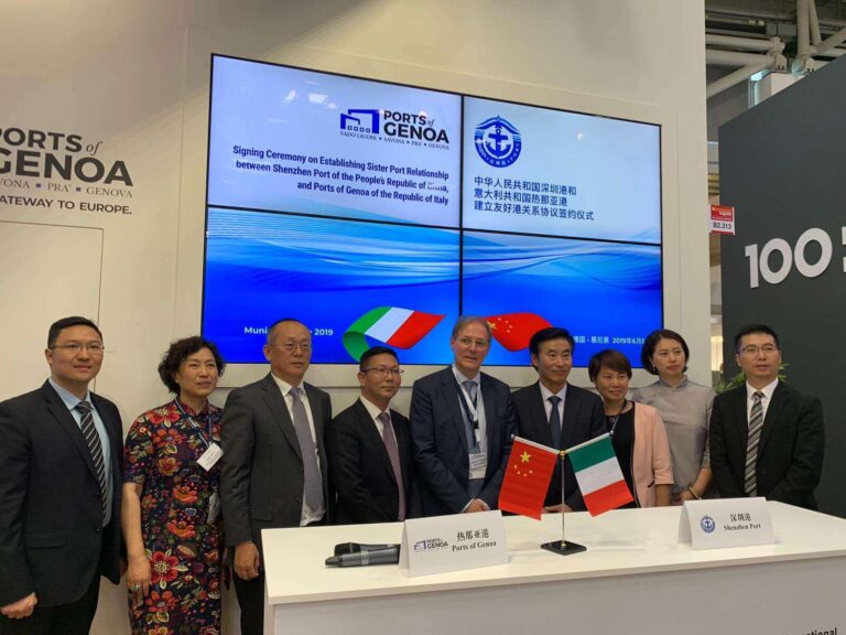 Fiera Transport Logistic a Monaco, porto di Genova firma “sister agreement” con quello di Shenzen
