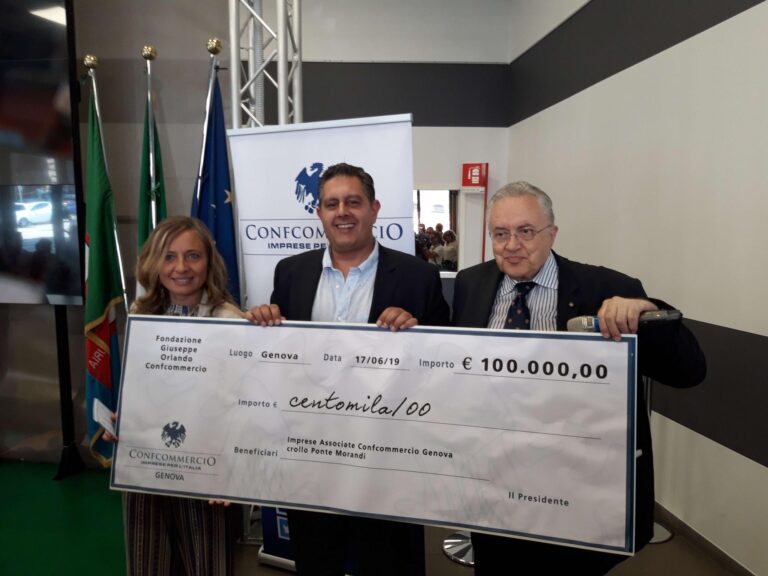 Ponte Morandi: da Confcommercio nazionale 100mila euro a imprese danneggiate