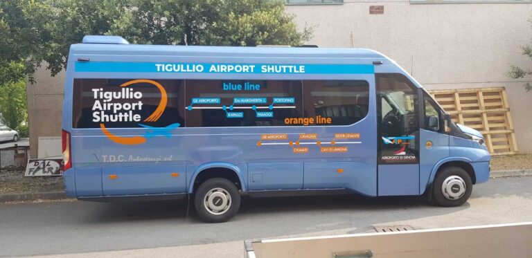 Tigullio Shuttle: nuovo mezzo e boom di prenotazioni per il collegamento Riviera-Aeroporto di Genova