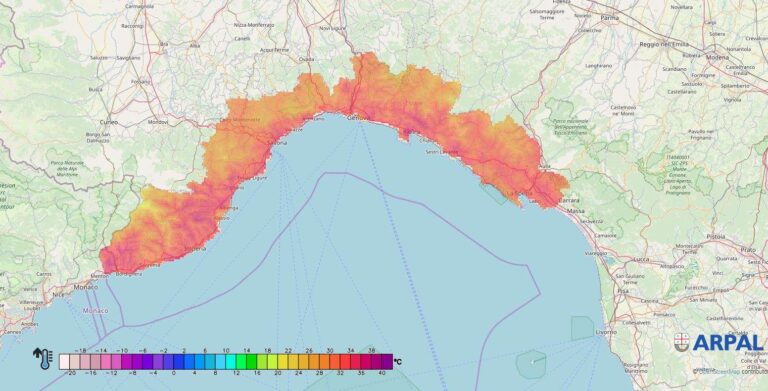 Arpal: avviso meteo per disagio fisiologico da caldo il 25 luglio