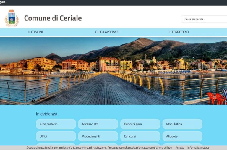 Ceriale, nuovo sito e app per il Comune