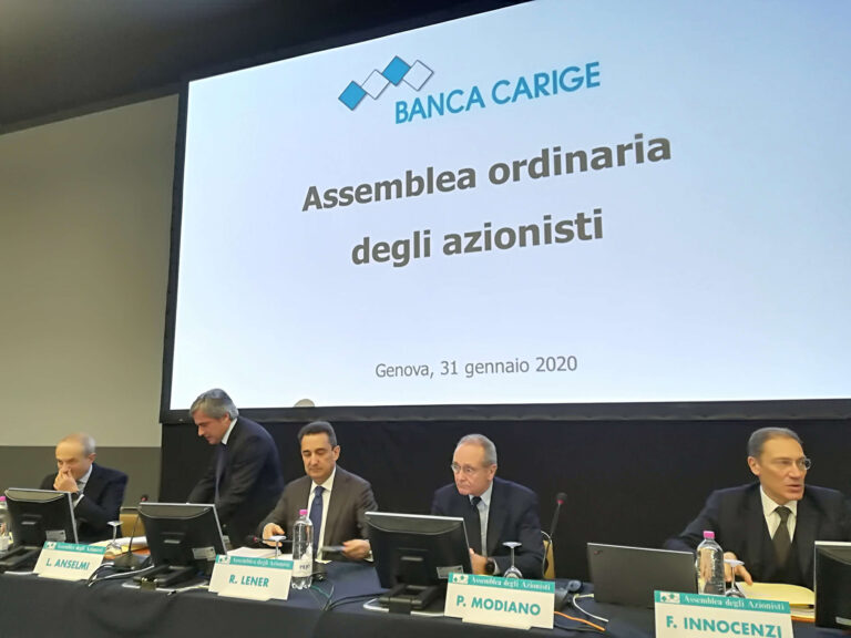 Carige: iniziata l’assemblea dei soci, eleggerà il board