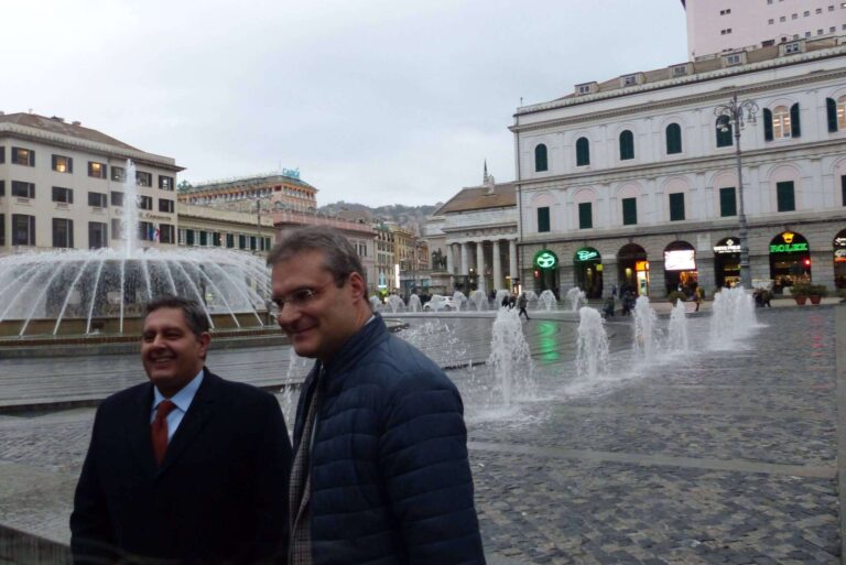 Genova, De Ferrari: torna funzionante l’ultima vasca della fontana