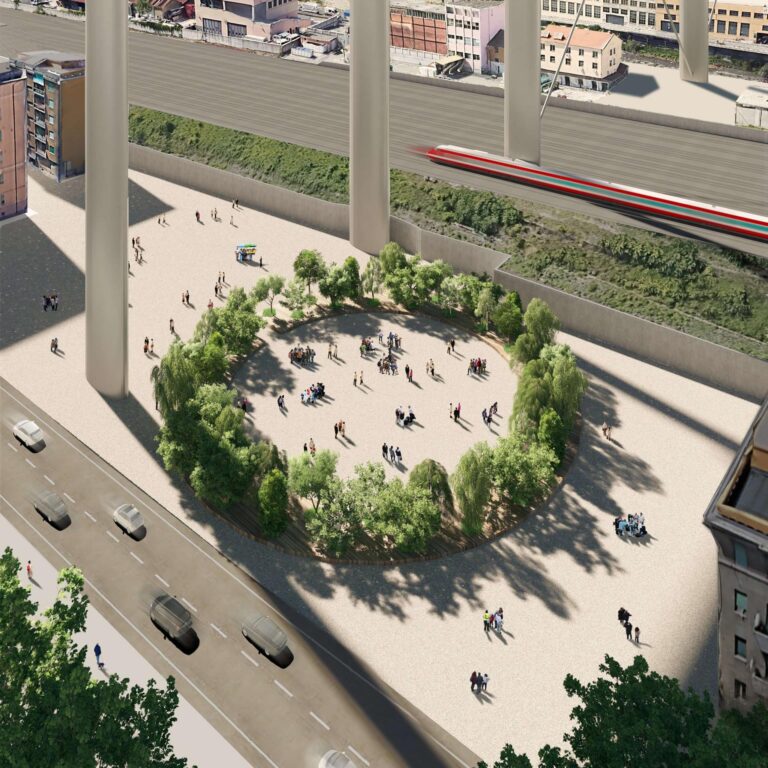 5_Installazione per l’inaugurazione del nuovo Viadotto Polcevera tra via Fillak e via Porro