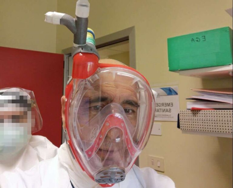 Coronavirus: a Sanremo le maschere da sub diventano erogatori di ossigeno