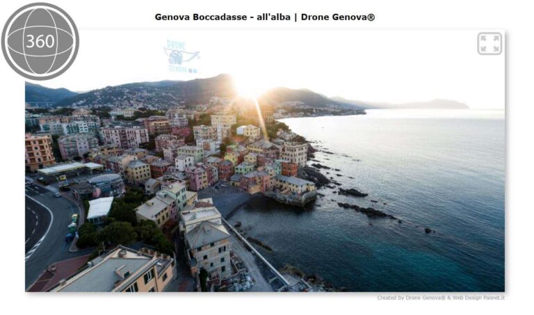 drone Genova a 360 Boccadasse