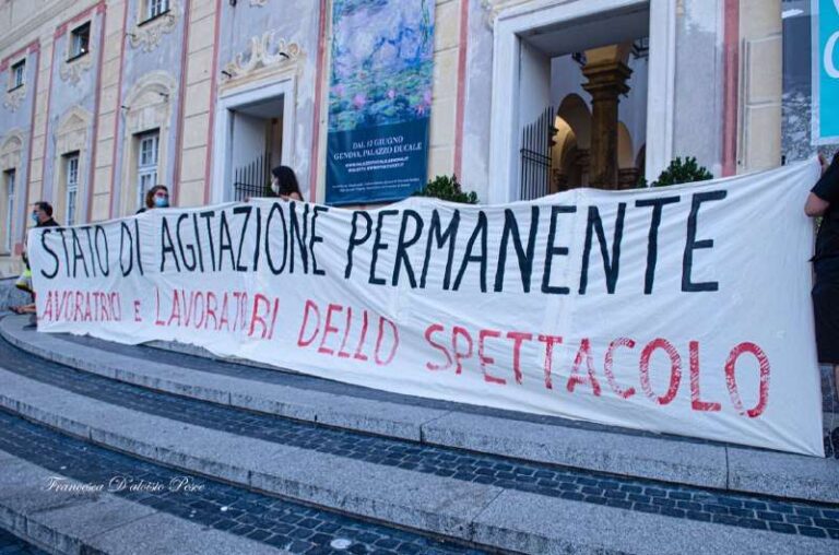 Tre presidi lavoratori dello spettacolo a Genova martedì 23 febbraio