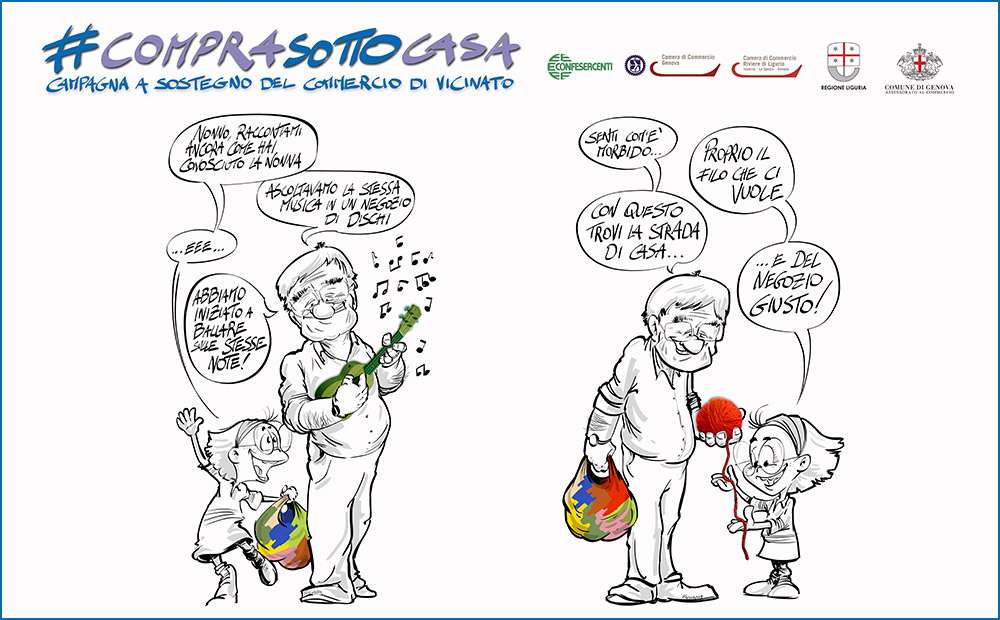 Genova, #comprasottocasa: 10 fumetti per sostenere gli acquisti al dettaglio Genova, #comprasottocasa: 10 fumetti per sostenere gli acquisti al dettaglio