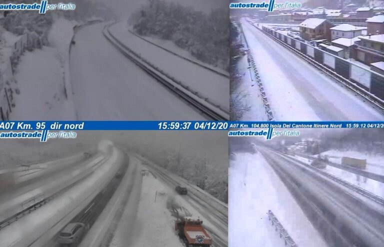 Traffico bloccato per neve sulle autostrade liguri, sindacati dei trasporti: “Ennesima vergogna”