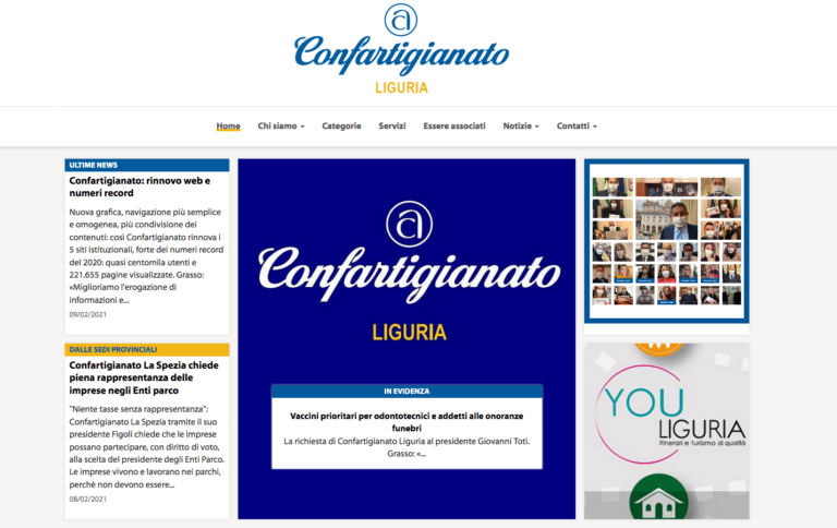 Confartigianato Liguria rinnova i siti istituzionali del regionale e delle province