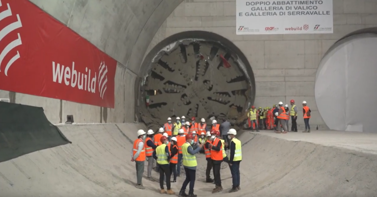 Terzo valico: abbattuto il diaframma della galleria di Serravalle