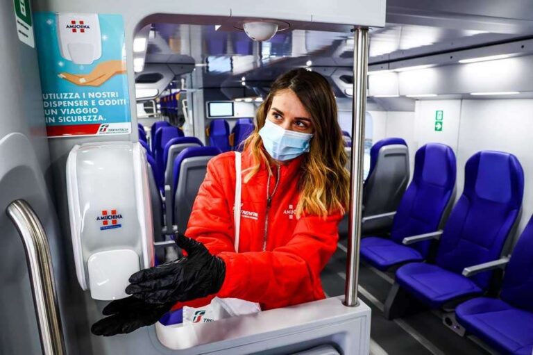 Amuchina a bordo dei treni regionali Trenitalia