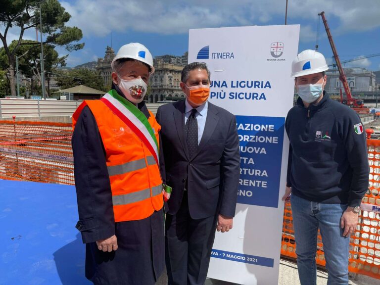 Genova: posata l’ultima trave della copertura del Bisagno