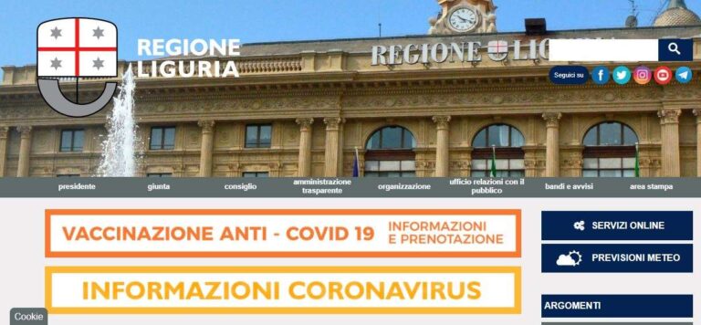 Agenas promuove il sito Regione Liguria per la comunicazione sulla vaccinazione anti Covid