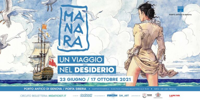 Genova, 2/6-17/10: al Porto Antico la mostra “Milo Manara. Un viaggio nel desiderio”