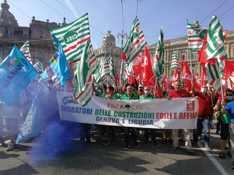 Genova, edili: trattativa in Ance dalla prima settimana di agosto