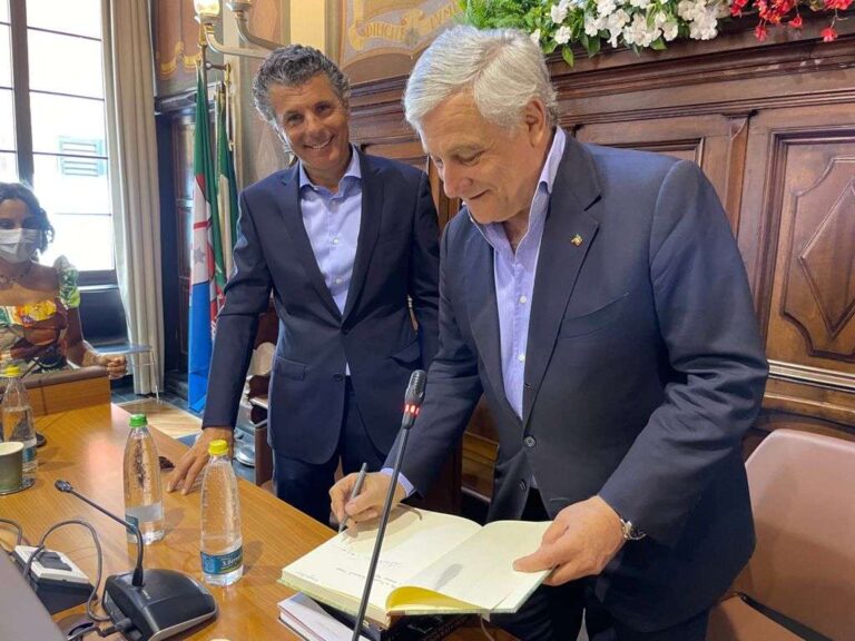 Tajani fa visita a Rapallo