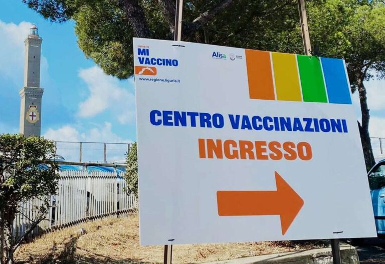 Covid, dal 20 giugno l’attività vaccinale di Sala Chiamata del Porto si sposta a Villa Bombrini