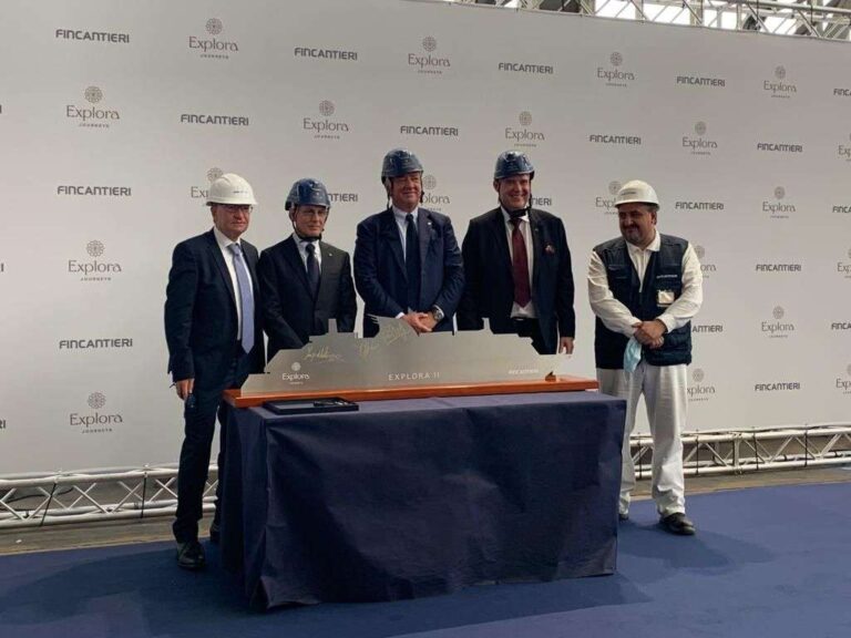 Fincantieri, taglio della lamiera di Explora II per Msc Cruises: sarà costruita a Sestri Ponente