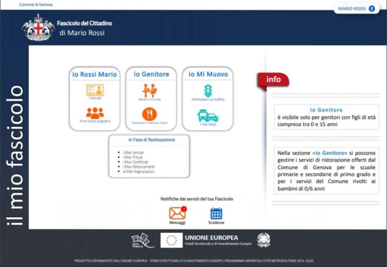 Comune di Genova: abbonamenti Amt sul Fascicolo del Cittadino