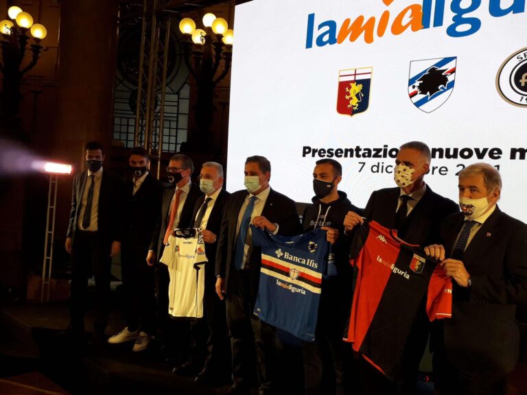 Maglie di Serie A con lo sponsor LamiaLiguria, per la Regione modo per aiutare i lavoratori del turismo