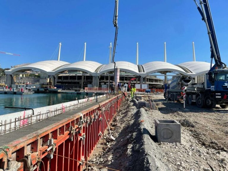 Marina Fiera di Genova, riqualificazione banchina F al 70%: sarà pronta per il Salone Nautico