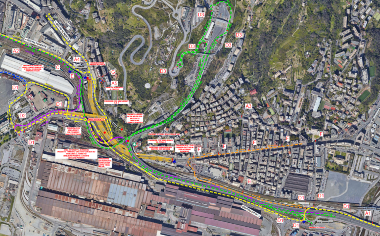 Varo del ponte sopra via Siffredi a Genova, strada chiusa dalle 18 di giovedì sino a domenica
