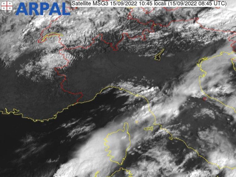 Arpal, chiusura anticipata dell’allerta gialla alle 13