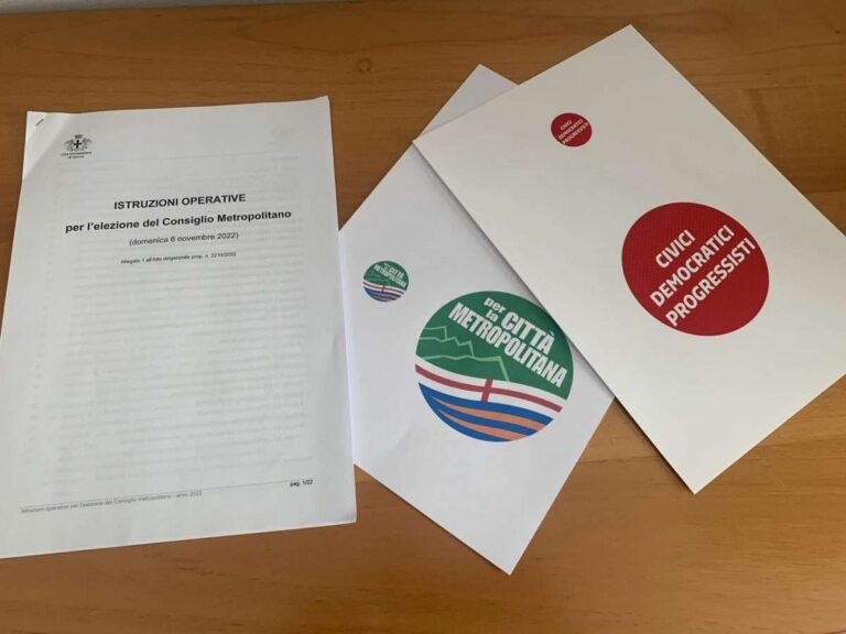 Elezioni Città Metropolitana, ecco i candidati delle due liste presentate