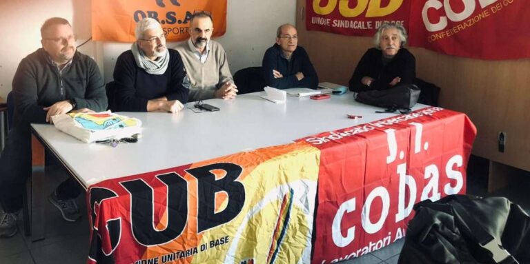 Sciopero generale del 2 dicembre per i sindacati di base: “Giù le armi, su i salari”