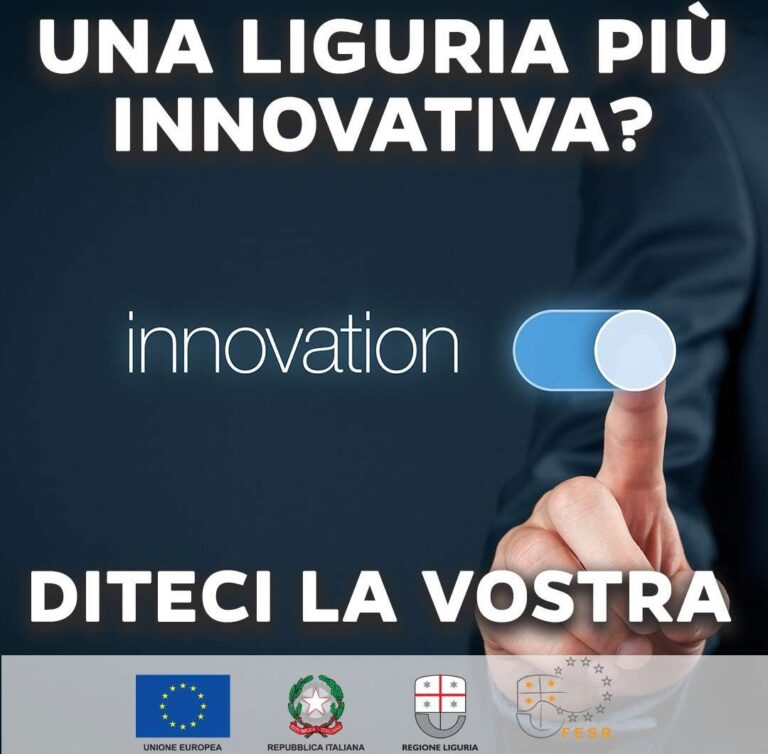 Por Fesr, consultazione pubblica sull’innovazione del territorio