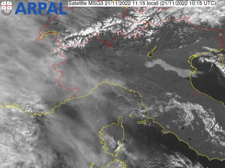 Arpal, domani 22 novembre venti di burrasca forte su centro e Ponente ligure