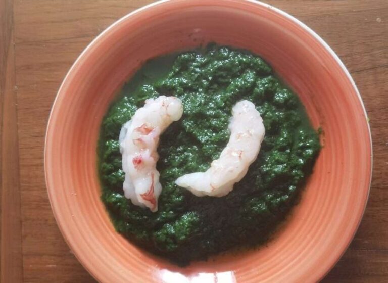 Crema di asparagi e gamberi