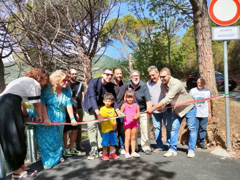 Toirano: inaugurata la nuova strada di collegamento tra centro e Orti Pagliacci