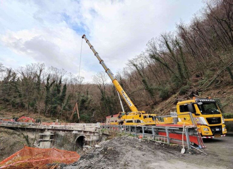 Uscio, 3-4 febbraio chiusura SP333 per varo nuovo impalcato del ponte