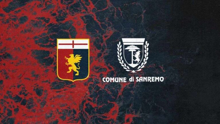 Sanremo torna sulle maglie del Genoa durante il Festival